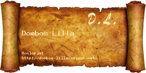 Dombos Lilla névjegykártya