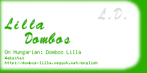 lilla dombos business card